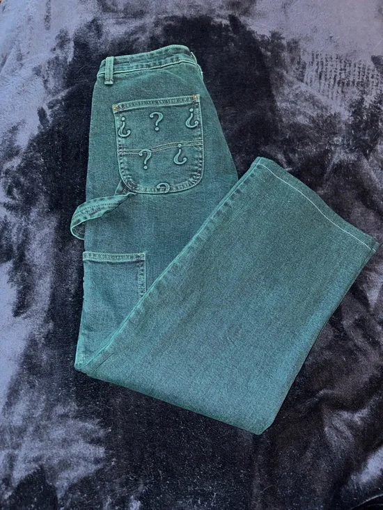 RARE Guess? Originals x Batman Green Denim Carpenter Jeans - Picture 8 of 12